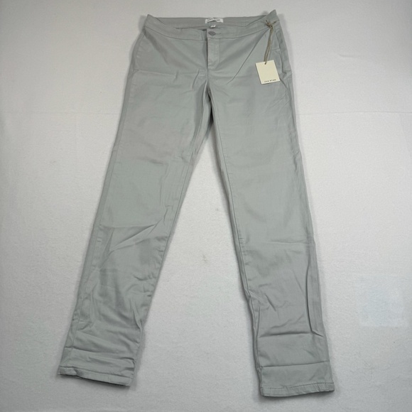 Lila Ryan Mid Rise Tapered Trouser Pant Womens Sz 4 Gray Violet Straight Leg NWT - Picture 2 of 14